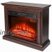 FIREBIRD 31" Brown Wooden Finish Push Button Freestanding Insert Electric Fireplace Stove Heater - B07613RLXJ